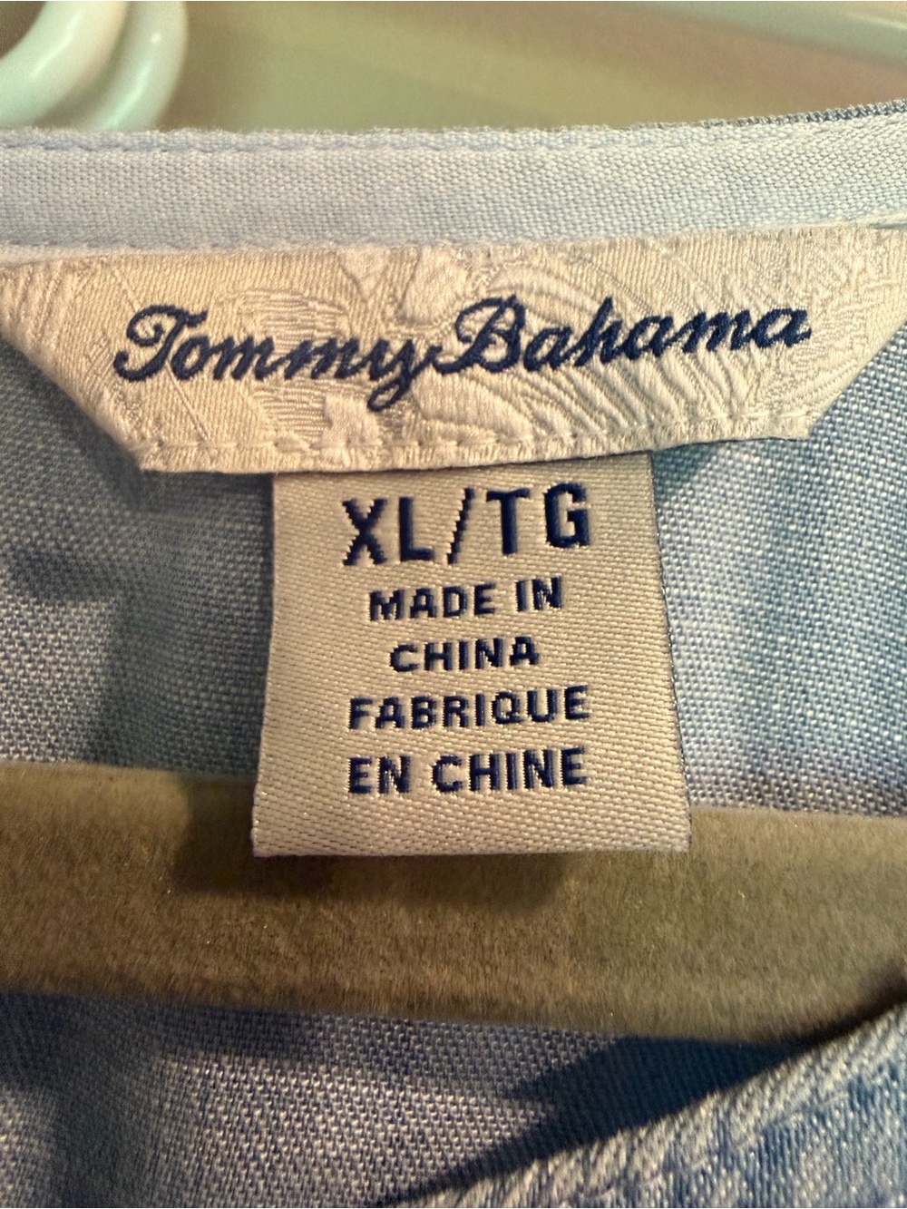 Tommy Bahama Denim Dress with distressed bottom and sleeve caps - Picture 2 of 2